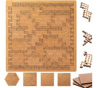 CHANGYUE Puzzle con vassoio frattale, puzzle in legno che piega la mente, puzzle in legno difficili e difficili, pensiero inverso impegnativo puzzle senza immagine regalo per adulti (C)
