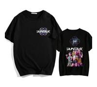 CHANGYUE T-Shirt KPOP Demon Hunters, Merch dei Cacciatori di Demoni, Maglietta a Maniche Corte Rotonda con Stampa a Gruppo for Uomini e Donne (Black M)