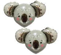 CHANGZHONG 2 palloncini in lamina a forma di koala marrone (86,9 x 59,9 cm), unisex, per compleanno e baby shower, tema animali e giungla