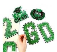 CHANKLI Class of 2026 Graduation Magnetic Stickers - 22 Pack Decor for Car Refrigerator, Garage Door, Party Cruise Cabin, Locker & Laptop | Reusable School Year Grad Gift(Gold)