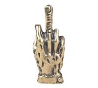 CHANKLI Handmade Keychain Desktop Decoration - Unique Gesture Art Works for Office and Home, Fun Gifts for Adults, Retro Style Decorations (Gold)