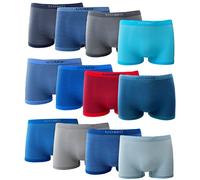 Channo Boxer da Bambino Senza Cuciture, Tinta Unita, Collezione Uomo - Confezione da 12, Multicolore B, 14-16 Anni