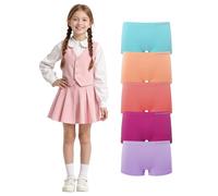 Channo Culotte da Ragazza in Nylon Elasticizzato: Senza Cuciture e Traspiranti per la Scuola l’Uso Quotidiano e Le attività Sportive Confezione da 5 Multicolore 4-16 Anni(Multicolor1,12-14 Anni)