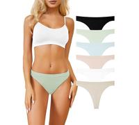 Channo Donna Perizoma Seamless Microfibra: Tanga Invisibile Morbido Intimo Comfort Vita Bassa Poliammide Traspirante - Pacco da 6 Multicolore L