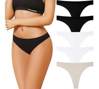 Channo Perizoma Donna Senza Cuciture: Tanga Invisibile in Microfibra Morbido Comodo Vita Bassa e Traspirante in Poliammide Assortiti L 5 Pezzi