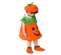 Chanpning Halloween Costume Neonato Ragazza Unisex Costume Di Halloween Completini Di Halloween Zucca Set 0-24 Mesi Baby Jumpsuit Per Bambini Vestito Da Carnevale Bambino Tuta Bimbo Cappello E Scarpe
