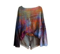 Chanpning Maglione Norvegese da Donna Pullover a Maniche Lunghe Donna Casual in Maglia Che Lavora Girocollo Maglione Elegante Senza Cappuccio Leggero Sciolto Jumper Morbido Knitted di Base Inverno
