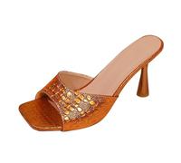 Chanpning Sandali Donna Tacco Quadrato Sandali Estive Punta Aperta Eleganti Ufficio Scarpe Tacchi Alti Cinturino Comode Classiche Sandalo Moda Antiscivolo Sandalo Sexy Matrimonio Tango Casual