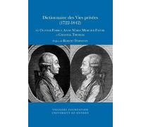 Chantal Thomas Dictionnaire des Vies privées (1722-1842) (Tascabile)