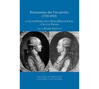 Chantal Thomas Dictionnaire des Vies privées (1722-1842) (Tascabile)