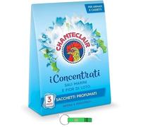 CHANTECLAIR - 5 sacchetti profumati I Concentrati, sacchetti profumati per bucato, sali marini e fiori di loto, ogni confezione contiene 3 sacchetti profumati + portachiavi Beni Culinari in omaggio