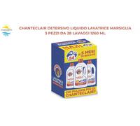 CHANTECLAIR DETERSIVO LIQUIDO LAVATRICE MARSIGLIA 3 PEZZI DA 28 LAVAGGI 1260 ML