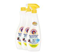 Chanteclair - Sgrassatore Universale Limone Spray + 2 Ricariche | formula originale, superpotente su ogni tipo di sporco, profumo di Limone, sgrassa, smacchia, pulisce a fondo