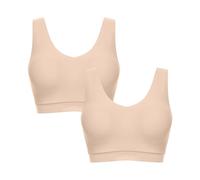 Chantelle Softstretch Padded V-Neck Bralette Reggiseno, Opaque, Ultra Nude (Confezione da 2), Medium/Large (Pacco da 2) Donna