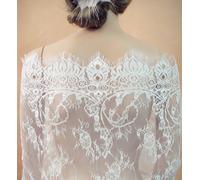 Chantilly Costume Danza Abito Pizzo Tessuto Matrimonio Velo Elastico Tulle 1 PC