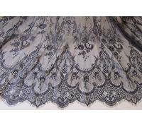 Chantilly Sposa Costume Pizzo Tessuto Ciglia Floreale Velo Abito da Sera 3M/PC