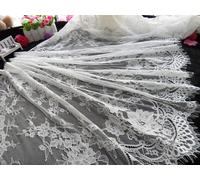 Chantilly Sposa Danza Abito Pizzo Tessuto Ciglia Ricamo Costume Orlo 3M/PC