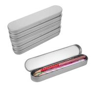 Chanumetal 6 scatole portapenne, organizer in metallo, con coperchio, scatola di latta con coperchio, scatola di latta con coperchio, piccola scatola in metallo per penne