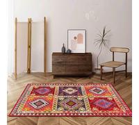 Chanxiang666 Tappeti sala Camera da Letto 130x190cm Stile etnico geometrico rombo rosso Decorate Tappeti Home Morbida Carpets130x190cm