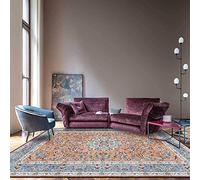 Chanxiang666 Tappeti Salotto Tappeti Moderni 120x250cm Stile pastorale floreale rosa e blu Antiscivolo, Lavabile, Cameretta dei Bambini, Soggiorn 120x250cm