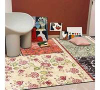Chanxiang666 Tappeto Decorativo Rettangolare 140x200cm Stile etnico patchwork floreale pastorale Adatto per la Camera dei Bambini la Camera 140x200cm