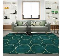 Chanxiang666 Tappeto Grande per Cameretta 150x200cm Cerchio d'oro verde per la camera da letto e la decorazione della casa rug 150x200cm
