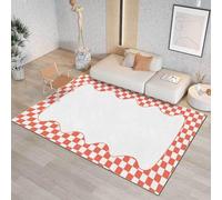 Chanxiang666 Tappeto Grande per Cameretta 150x200cm Quadrato geometrico monocromatico arancione per la camera da letto e la decorazione della casa rug 150x200cm