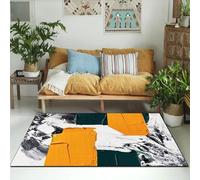 Chanxiang666 Tappeto,Tappeto da Salotto 40x60cm Dipinto ad olio acquerello nero e giallo Letto Il Soggiorno la Sala da Pranzo Il Portico 40x60cm