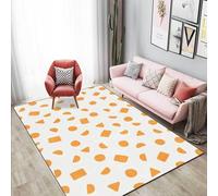 Chanxiang666 Tappeto,Tappeto da Salotto 40x60cm Moderni blocchi di colore geometrici, giallo-arancio Letto Il Soggiorno la Sala da Pranzo Il Portico 40x60cm