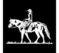 CHANYI 18.5X13.9Cm Wild Rodeo Cowgirl Equestrian Car Stickers Covering The Body Taste Vinyl Decals Black/Silver Car Bumper Toilet Refrigerator Wall Motorcycle Bicycle Decorative