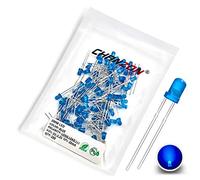 CHANZON 100 pezzi 3mm LED blu diffuso luci a diodi (lenti colorate smerigliate rotonde DC 3V 20mA) Lampadine di illuminazione Lampade Componenti elettronici Indicatore Diodi a emissione luminosa