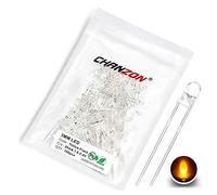 Chanzon 100 pezzi 3mm LED giallo lampeggiante Luci a diodi 1.5Hz Lampeggiante (chiaro rotondo trasparente DC 2V 20mA) Illuminazione brillante Lampadine Lampade Componenti elettronici Indicatore
