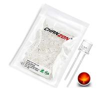 CHANZON 100 pezzi 5mm Arancione Flat Top LED a diodi (lenti trasparenti trasparenti) Illuminazione brillante Lampadine Componenti elettronici Indicatore diodi a emissione luminosa