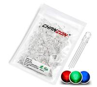Chanzon 100 pezzi 5mm RGB LED multicolori luci a diodi Catodo comune (chiaro rotondo trasparente 3 colori) 4 pin di illuminazione brillante Lampadine Lampade Componenti elettronici Indicatore Diodi