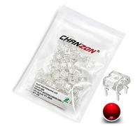 Chanzon 100 pezzi Piranha SuperFlux LED rossi a diodi (lenti trasparenti trasparenti Flat Top 4 pin DC 2V 20mA) Lampadine di illuminazione Lampade Componenti elettronici Indicatore Diodi