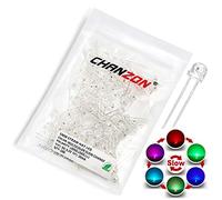 Chanzon 100 pz 5mm RGB Multicolore Lampeggiante Veloce (Cambiamento Multi Colore) Cappello di Paglia LED Diodi Luci (Lente Trasparente Trasparente) Illuminazione Brillante Lampadine Lampade Componenti