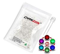 Chanzon 100 pz 5mm RGB Multicolore Lampeggiante Veloce (Cambiamento Multi Colore) Cappello di Paglia LED Diodi Luci (Lente Trasparente Trasparente) Illuminazione Brillante Lampadine Lampade Componenti
