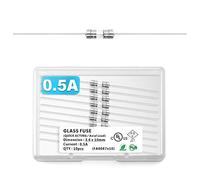 Chanzon 10pcs UL Listed 3.6x10 0.5A F500mAL Vetro AGC Cartuccia Fusibile Fusibile Fast Blow Cut Out Stagnato Assiale Piombo 125V/250V Fusibili