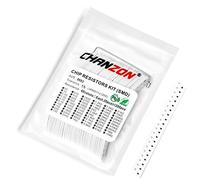 Chanzon 1200pcs 0603 Kit resistore SMD 0-10M Ω ohm 60 valori 1/10W 0.1W ±1% Tolleranza Film spesso 0-10MR Resistori su chip SMT Rohs certificati