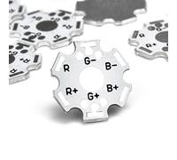 CHANZON 25Pz 1W 3W 5W LED Dissipatore di Calore (6 Pin Bianco) Piastra di Base in Alluminio PCB Pannello Substrato 20mm Stella Fai da Te Dissipatore di Calore di Raffreddamento per Chip LED RGB 3Watt