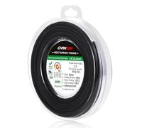 Chanzon 3:1 Rapporto 1/4" (6,4 mm) Guaina termorestringente - Rivestimento adesivo impermeabile di grado marino - Rotolo da 8 piedi (lunghezza 2,5 m) Guaina in poliolefina nera,1 pz