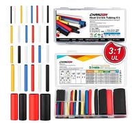 Chanzon 35 Valori 3:1 Guaina termorestringente 97 pezzi Kit assortiti Impermeabile Grado Marino Adesivo Foderato (1.6 mm-19.1 mm diam, 40 mm-80 mm di lunghezza) Guaina poliolefina multicolore