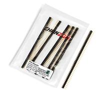 Chanzon Pin Header 40 pin x 5 pezzi Femmina Headers Pin Dritto Fila singola Perni rotondi Dorati 2,54 mm 0,1 inch per PCB Arduino Gpio Connettore Macchina Breadboard Circuito Elettronico
