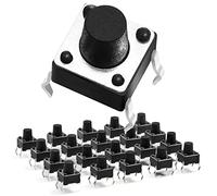Chanzon tattile interruttore di pulsante Micro interruttore momentaneo 6 x 6 x 7 mm 4 pin 20 pezzi Interruttori a pulsante Per tagliere Circuito elettronico Arduino PCB Dip Touch Switch