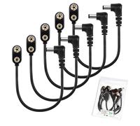 Chanzon UL Filo 9v Batteria Alimentazione Clip con 2.1mm x 5.5mm Maschio DC Connettore Plug Adattatore Angolo Destro I-tipo Porta Plastica 5pcs kit per Arduino LED Strip