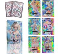 Chao Pin Hui 55Pcs Goddess Story Card Holographic Golden Letter All Shiny Anime Swimwear Girl Collection Card,Game Characters,Charming Figure Waifu Card,Trading Card Suit Series