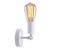 Chao Zan Applique da Parete Stile Industriale Semplice dell'annata Lampada da parete a luce Finito in Ferro con Portalampada E27 per casa, Bar, ristoranti,Club, Bianco