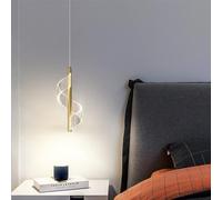 Chao Zan Lampada a Sospensione a LED, Metallo Lampada a Soffitto a LED a Spirale Nera Semplice Corda Antiriflesso Lampadario Dorato Plafoniera Creativo per Soggiorno Camera da Letto (Dorato)