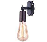 Chao Zan Lampade da parete retro Industriale Applique da parete a luce E27 Base per casa, bar, ristoranti, caffè, club decorazione (senza lampadina),Nero