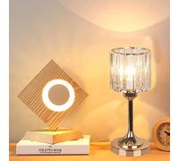Chao Zan Lámpara de mesa moderna Lámpara de noche creativa Lámpara de pie retro Dormitorio Sala de estar Pantalla de vidrio Lámpara de noche (Redondo)